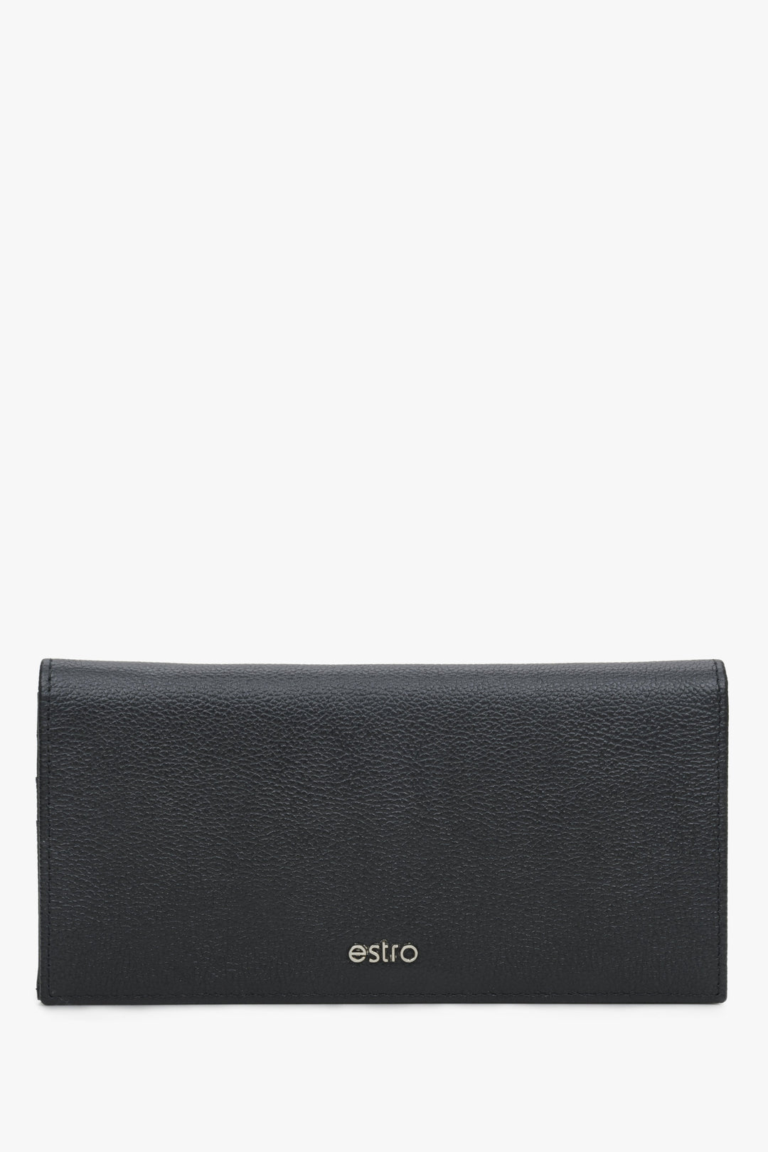 Men's Large Black Wallet made of Genuine Leather Estro ER00114458.