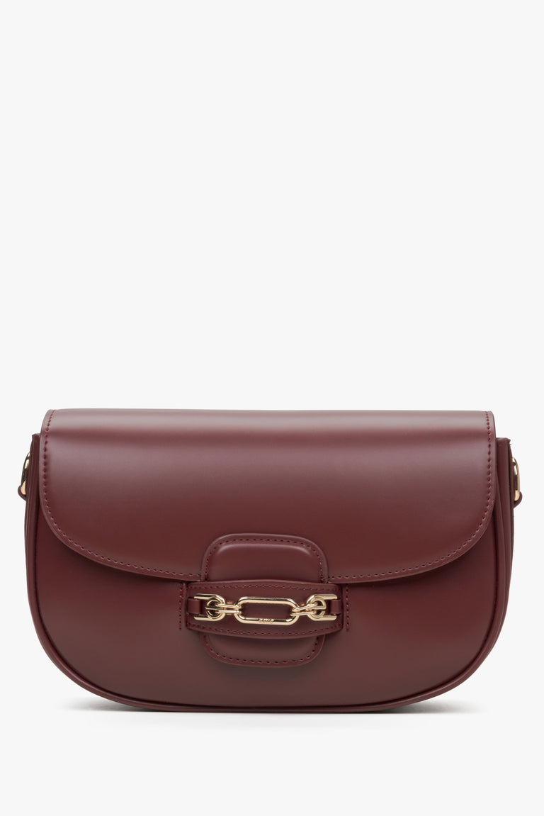 Women's Burgundy Shoulder Bag with Adjustable Strap Estro ER00115795.