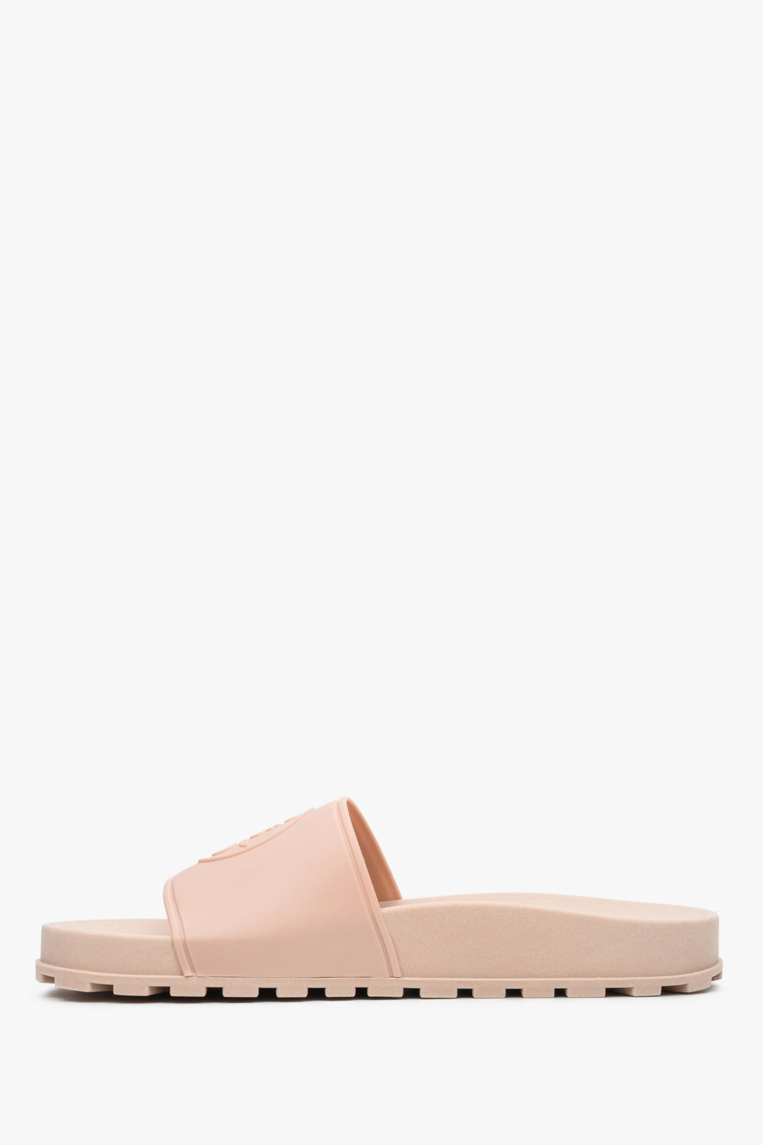 Women's light pink Estro rubber flip-Flops - shoe profile.