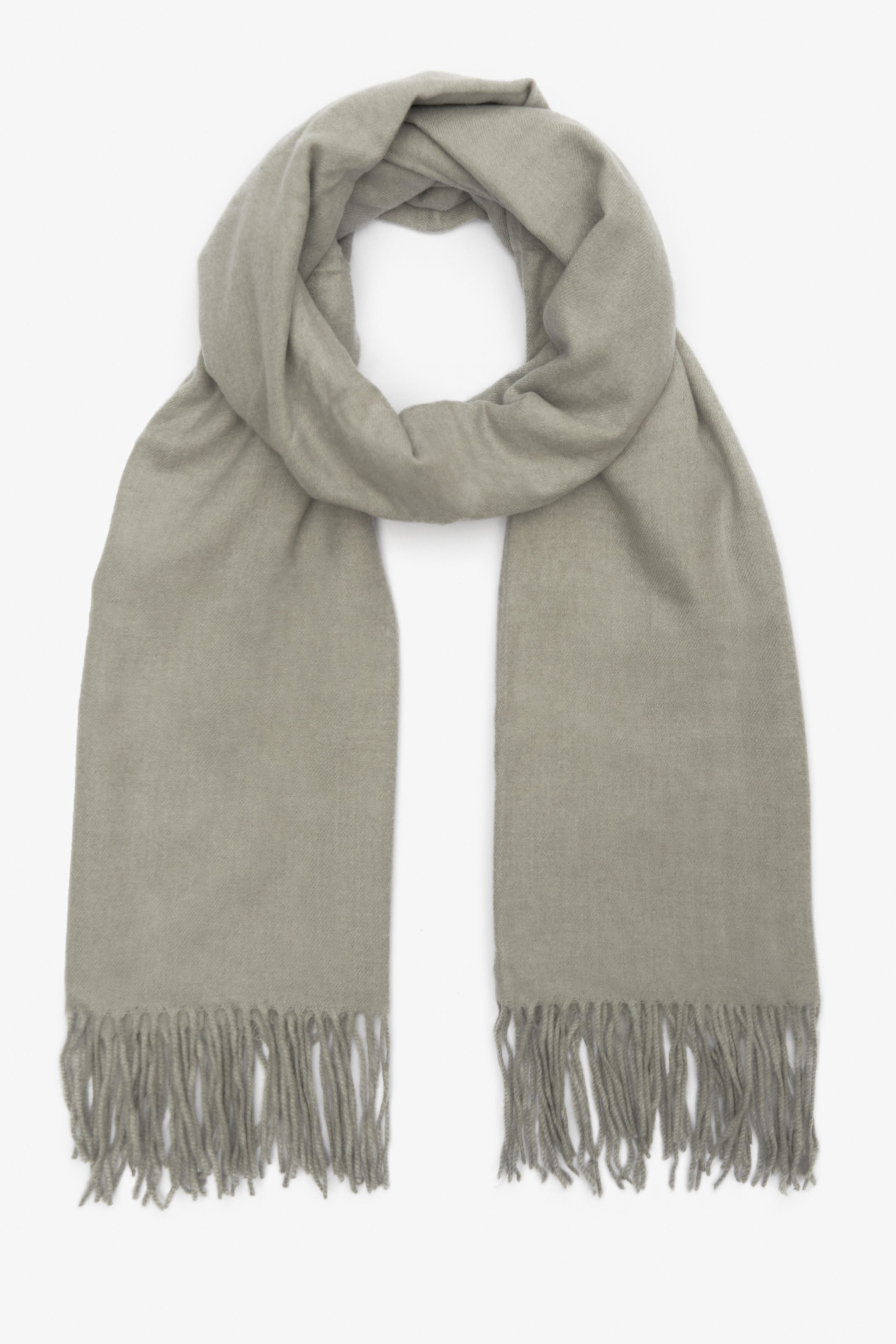 Women's Grey Scarf with Fringes Estro ER00112097.