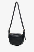 Women's Black Small Shoulder Bag made of Genuine Leather Estro ER00113702.