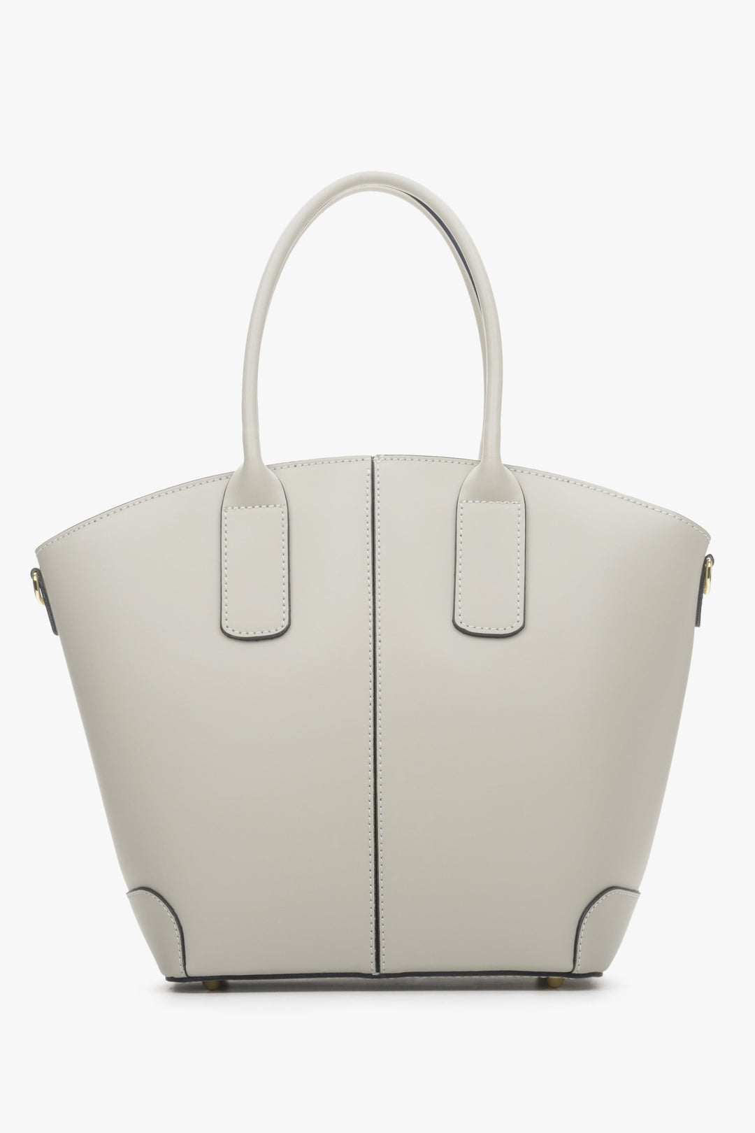 Estro women's light beige shopper bag made of Italian genuine leather
