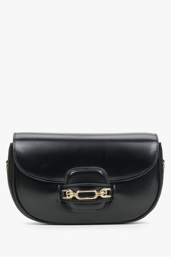 Women's Black Shoulder Bag with Adjustable Strap Estro ER00115959.