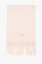 Women's Soft Beige Scarf with Fringes Estro ER00117403.