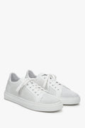Men's White sneakers with perforation and laces - Estro brand model for summer.