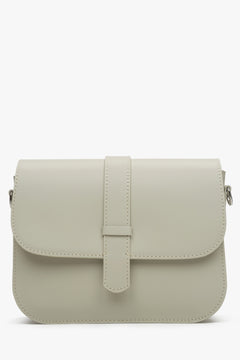 Women's Grey & Beige Handbag made of Genuine Leather Estro ER00115030.