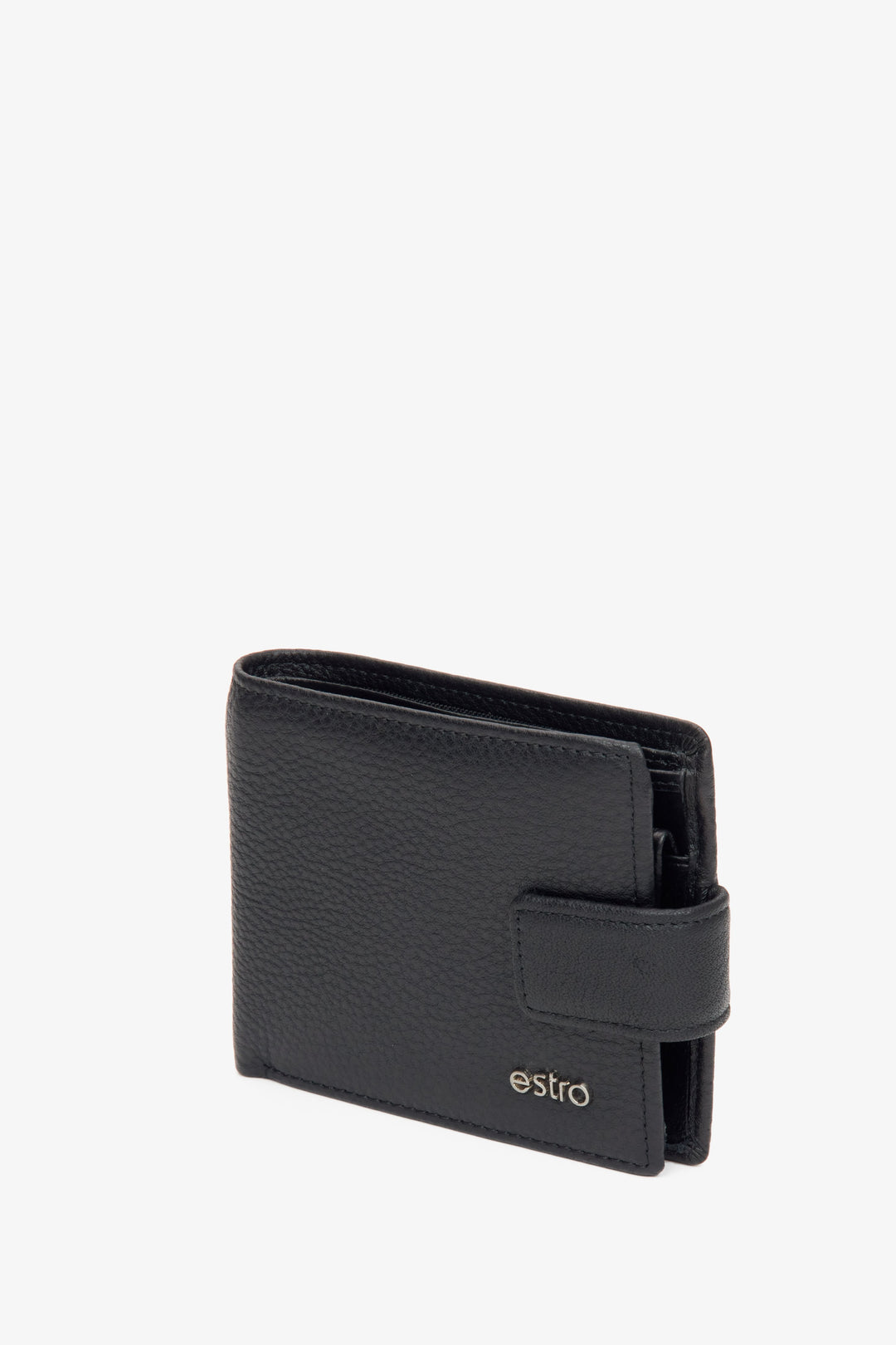 Estro men's black leather wallet.