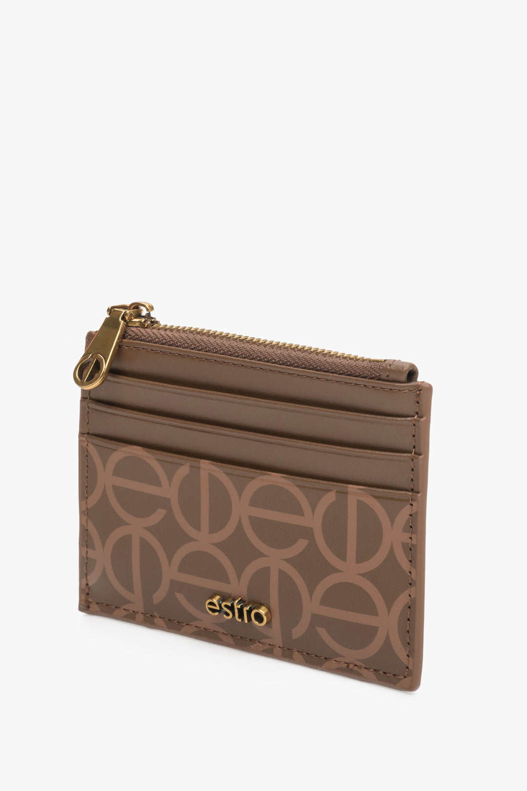 Leather, jet set wallet women's brown by Estro.