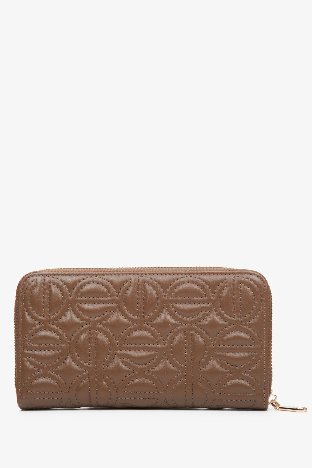 Women's Dark Brown Leather Continental Wallet Estro ER00113953.