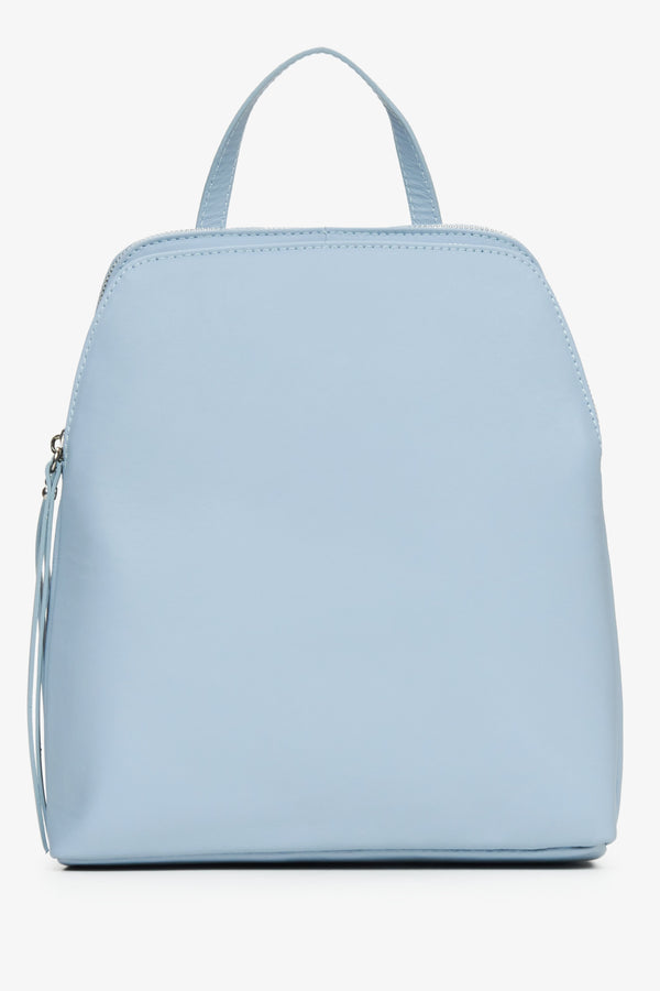 Women's Light Blue Backpack made of Genuine Italian Leather 🪡 Handmade in Italy ⠂ESTRO Online Store –