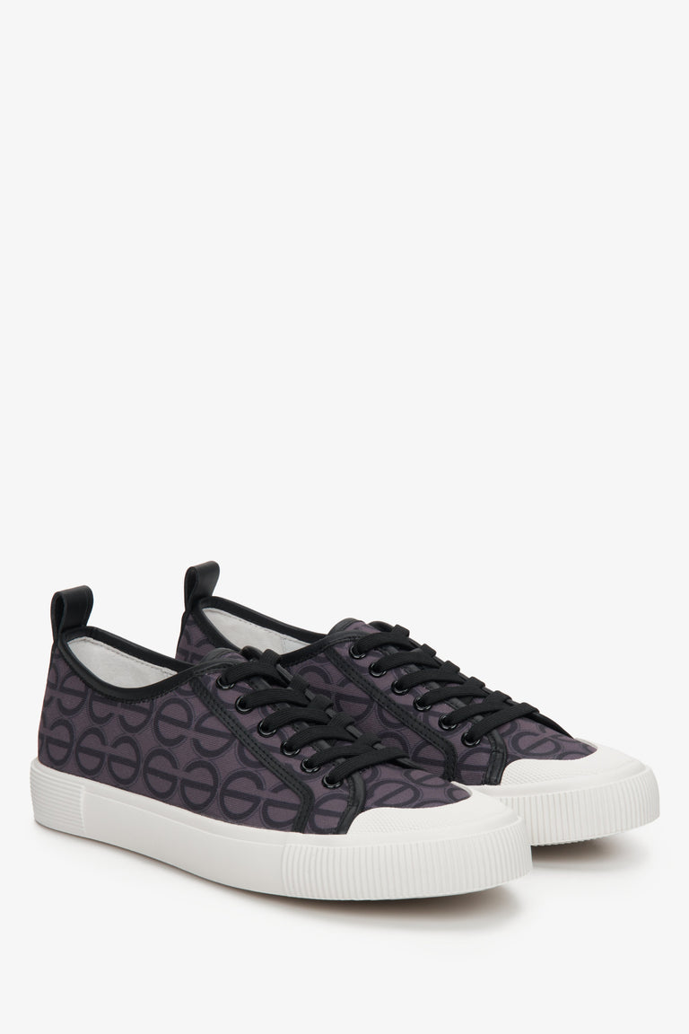 Women's Black & Purple Low-Top Sneakers Estro ER00112704