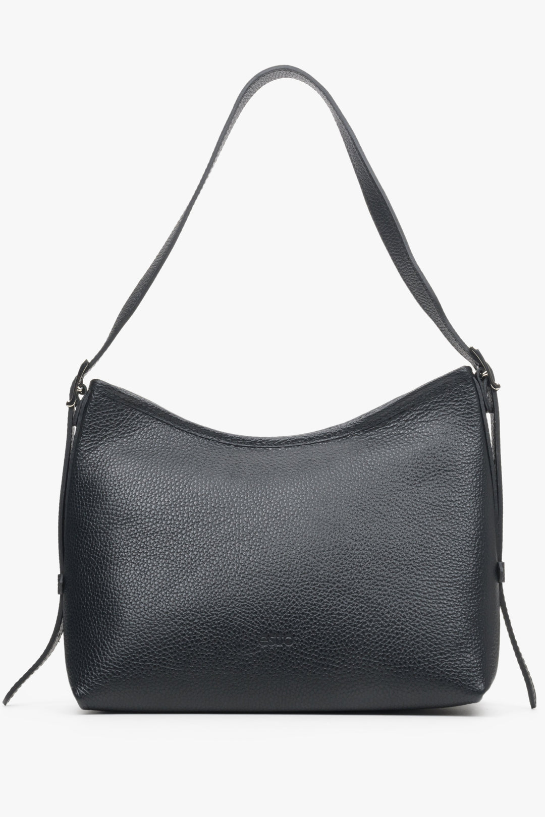 Women's Black Shoulder Bag made of Genuine Leather Estro ER00113700.
