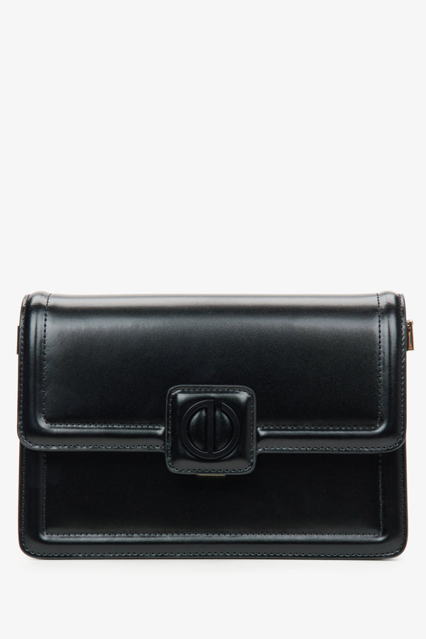 Small Black Leather Shoulder Bag for Women Estro ER00115779.