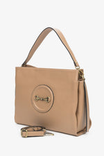 Large Beige Shoulder Bag Natural Leather Estro ER00111737.