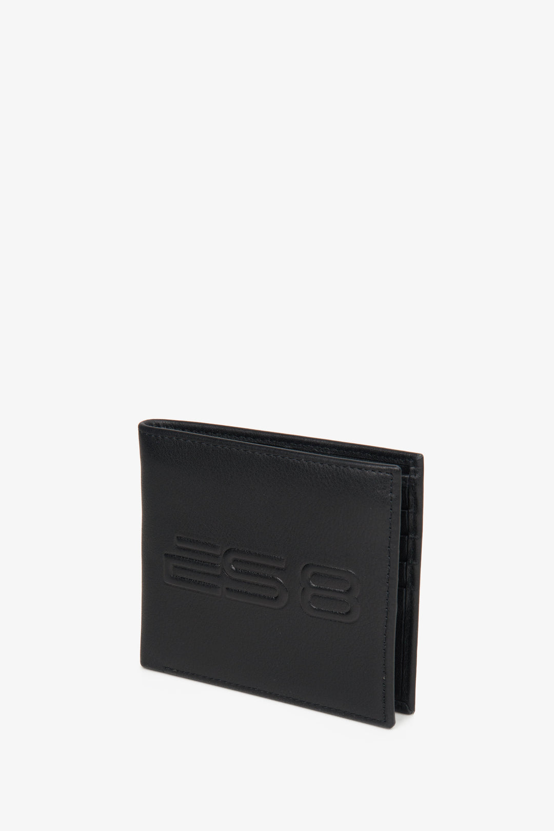 Men's Bi-Fold Wallet Handy Black Leather ES8 ER00114454.