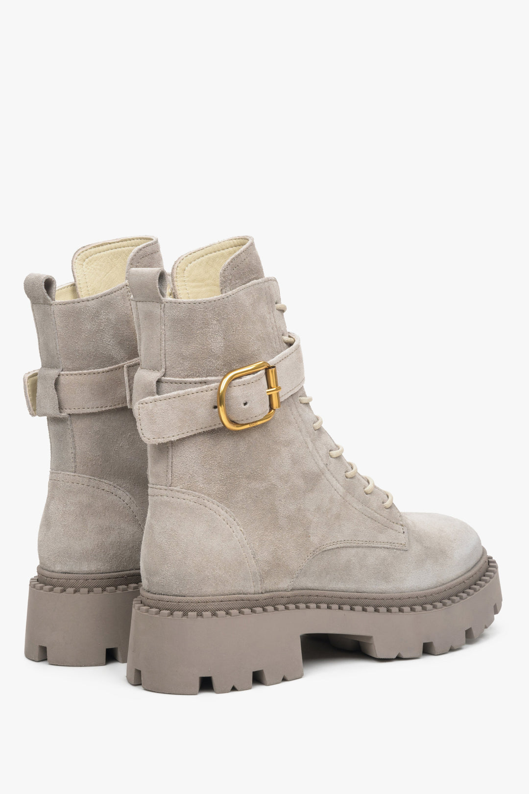 Women's light grey velour winter boots Estro.