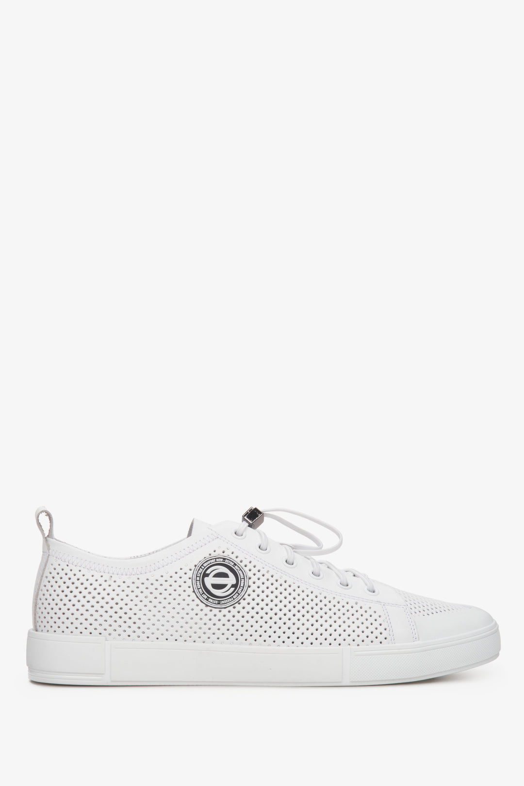 White Men's Perforated Summer Sneakers  Estro ER00112592