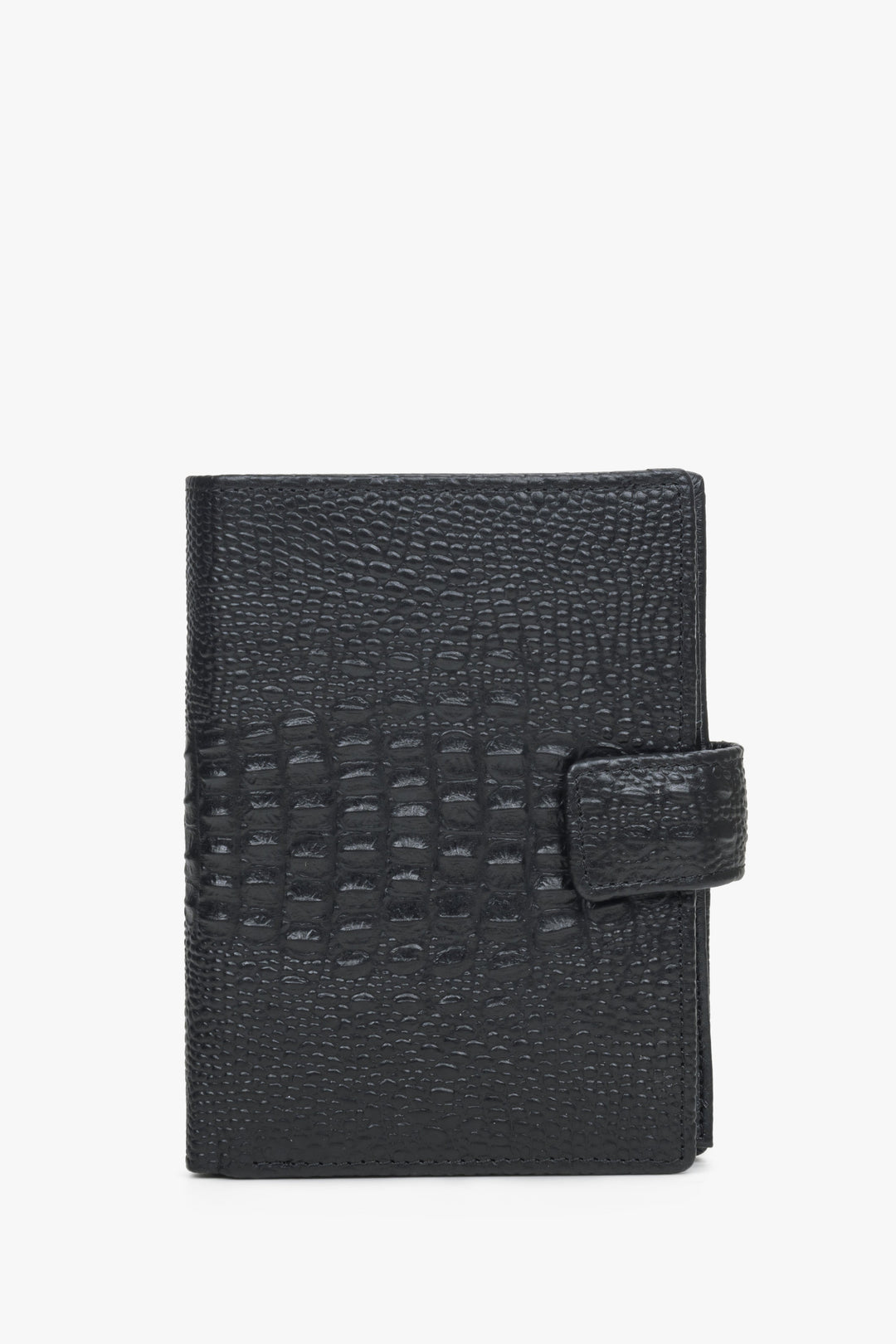 Men's Black Functional Wallet made of Genuine Leather Estro ER00114491.