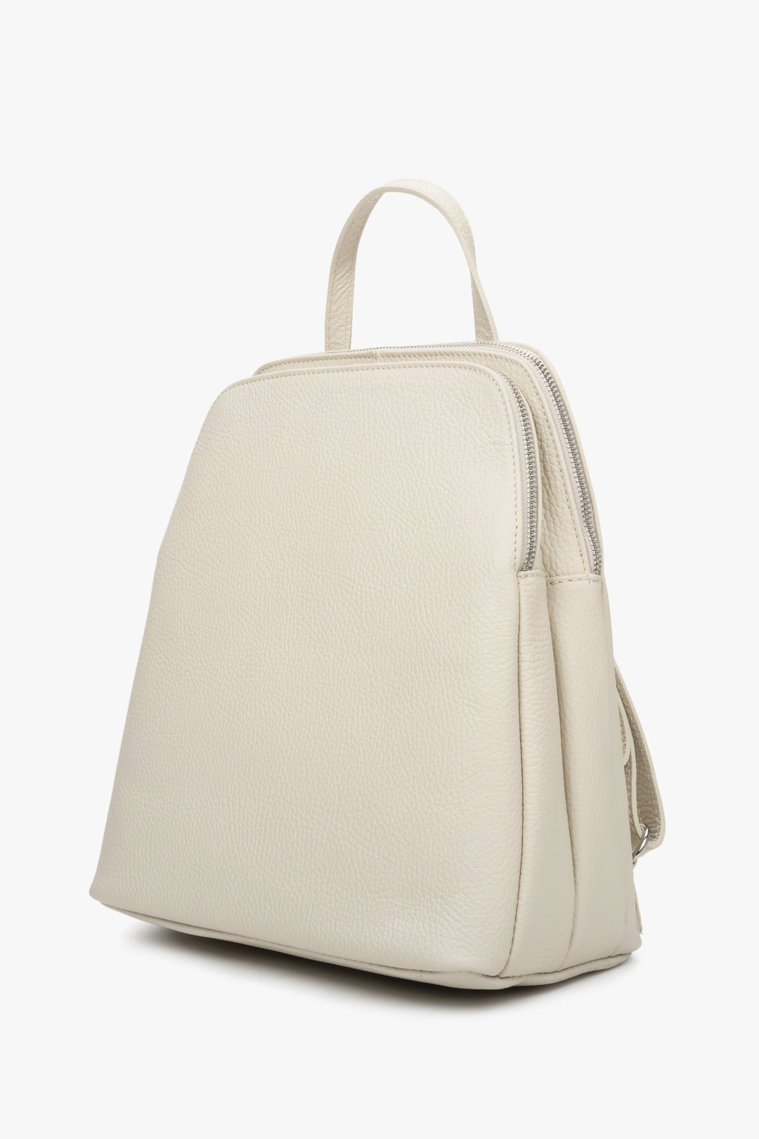 Women's Light Beige Backpack Genuine Leather Estro ER00111725.