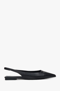 Women's Black Slingback Flats with a Pointed Toe Estro ER00117219.
