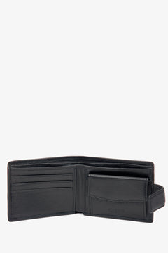 Estro men's black leather wallet - interior of the model.