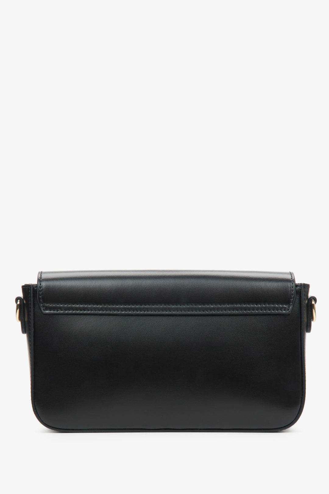 Small women's handbag in black, styled as a baguette.