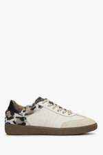 Women's Beige Animal Print Sneakers made of Italian Genuine Leather Estro ER00114893.