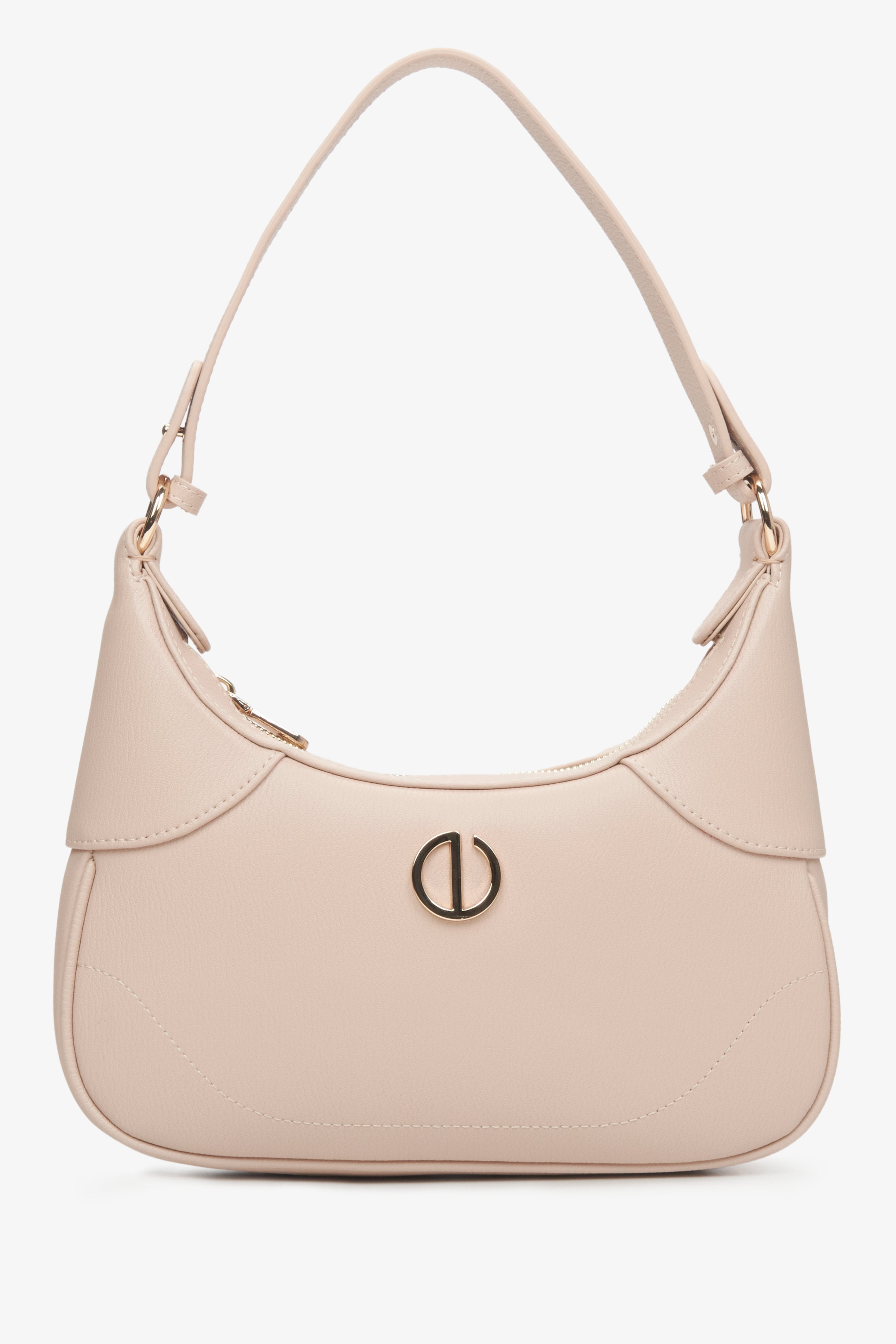 Women's Pale Pink Crescent Bag Estro ER00114934