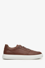 Men's Brown Sneakers made of Genuine Leather Estro ER00112393.