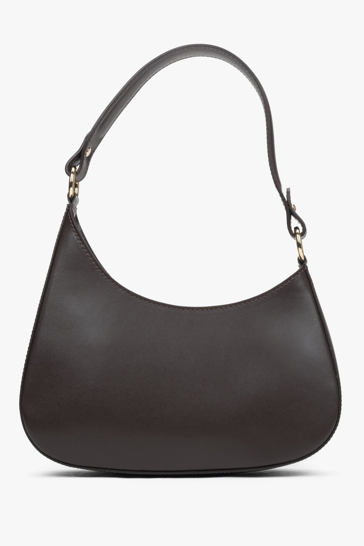 Women's Dark Brown Shoulder Bag made of Premium Italian Genuine Leather Estro ER00116375.