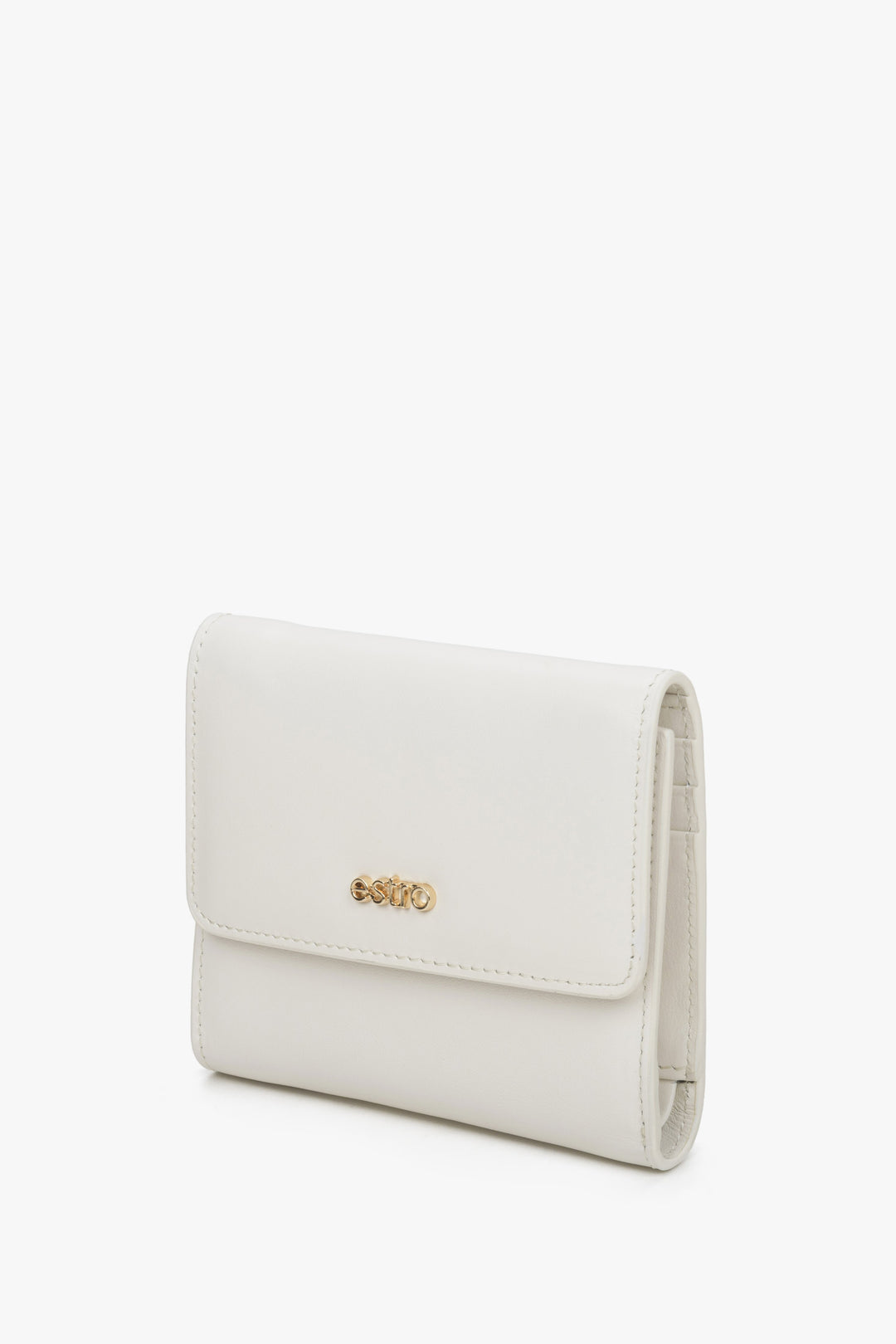 A handy light beige women's wallet by Estro.