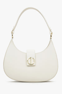Milky-Beige Handbag made of Italian Genuine Leather Estro ER00114780.