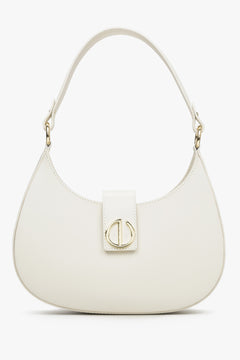 Milky-Beige Handbag made of Italian Genuine Leather Estro ER00114780.