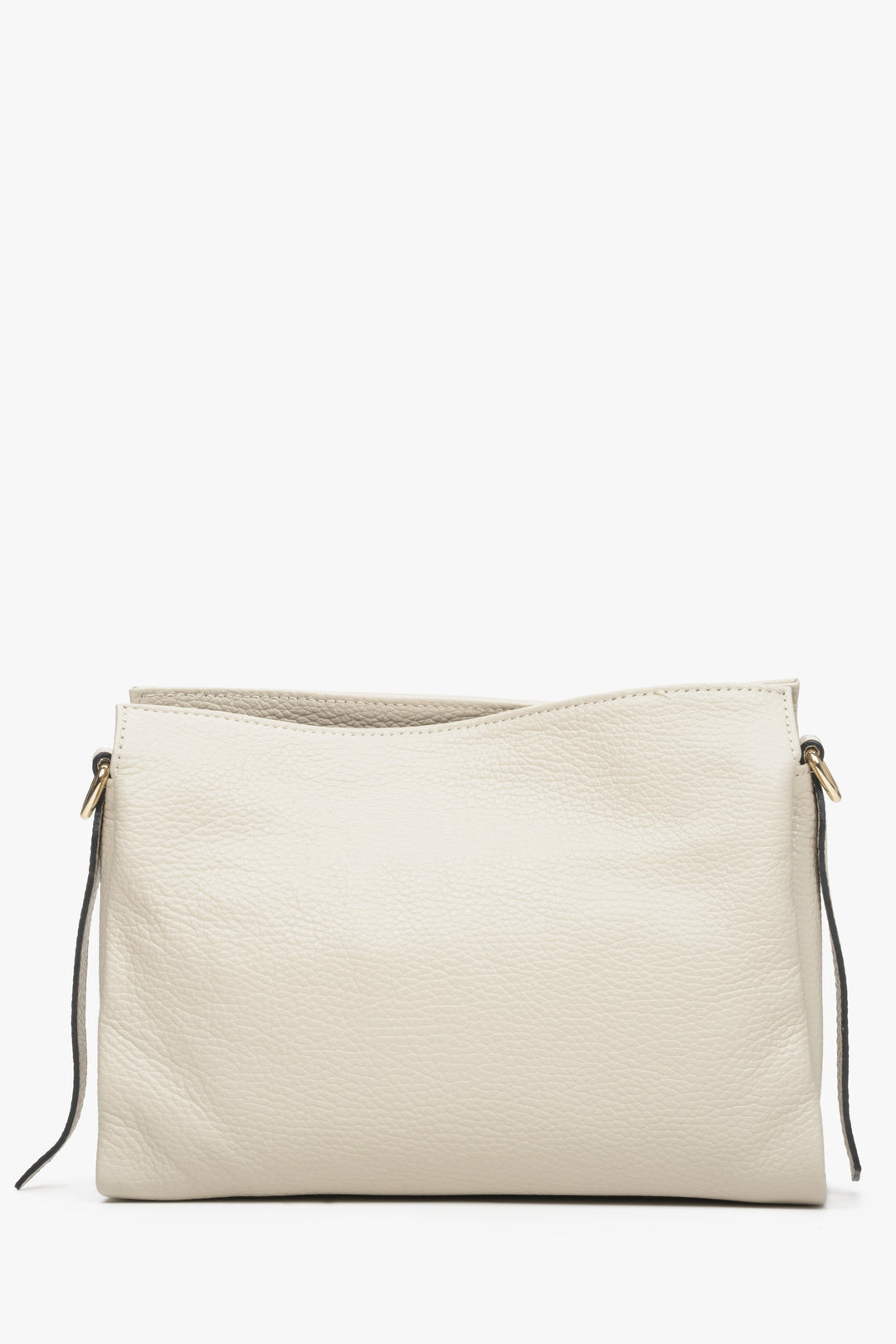 Women's beige crossbody bag made from Italian genuine leather, by Estro.