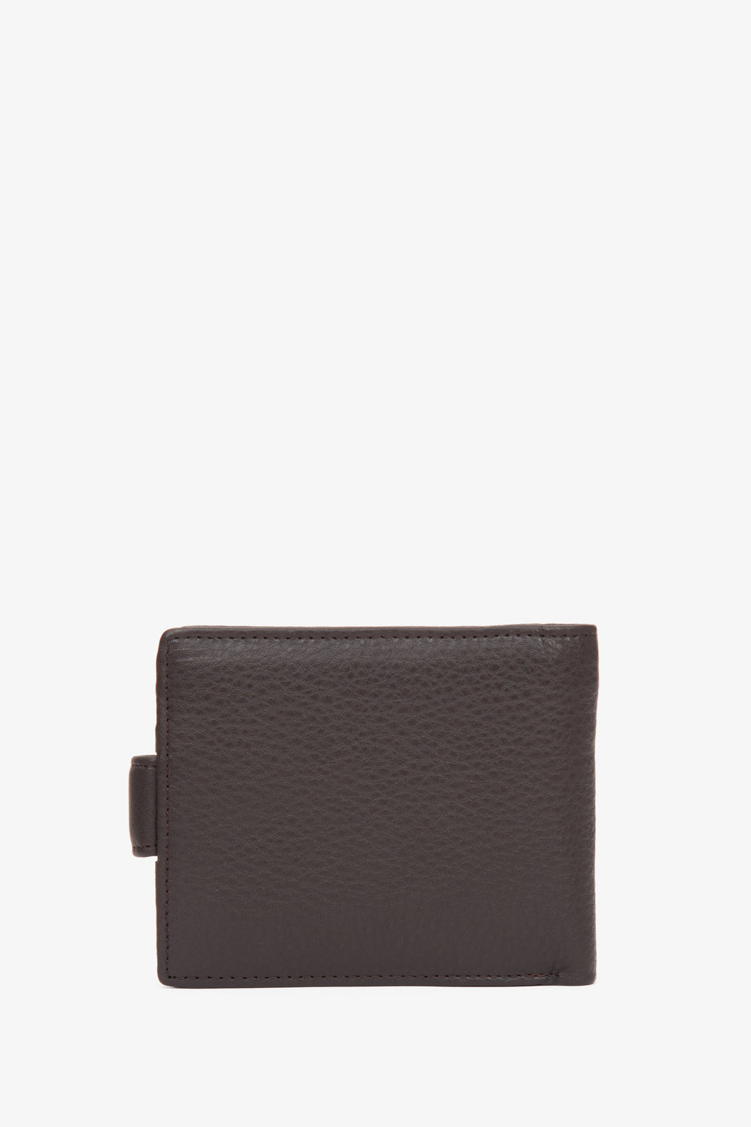 Men's dark brown wallet made of genuine leather - reverse.