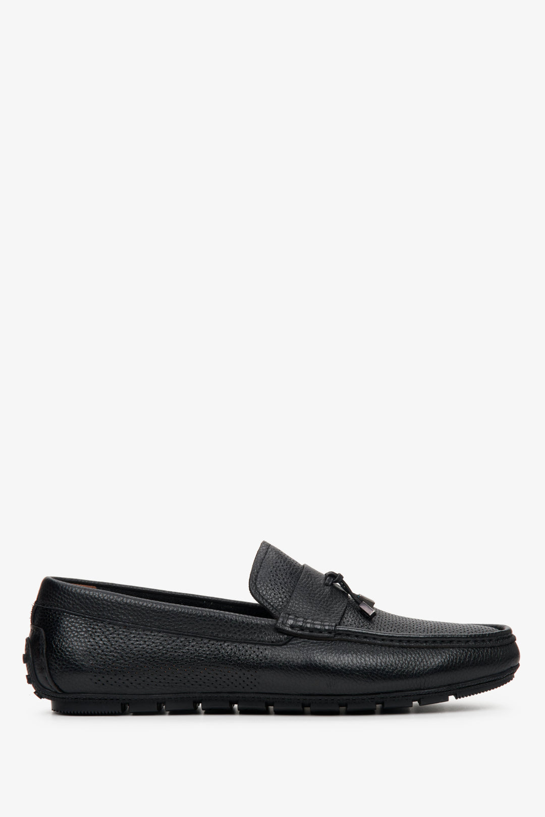 Men's Black Loafers made of Genuine Leather Estro ER00112571ю