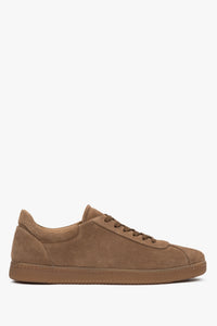 Men's Brown Sneakers made of Premium Italian Genuine Velour Estro ER00117295.