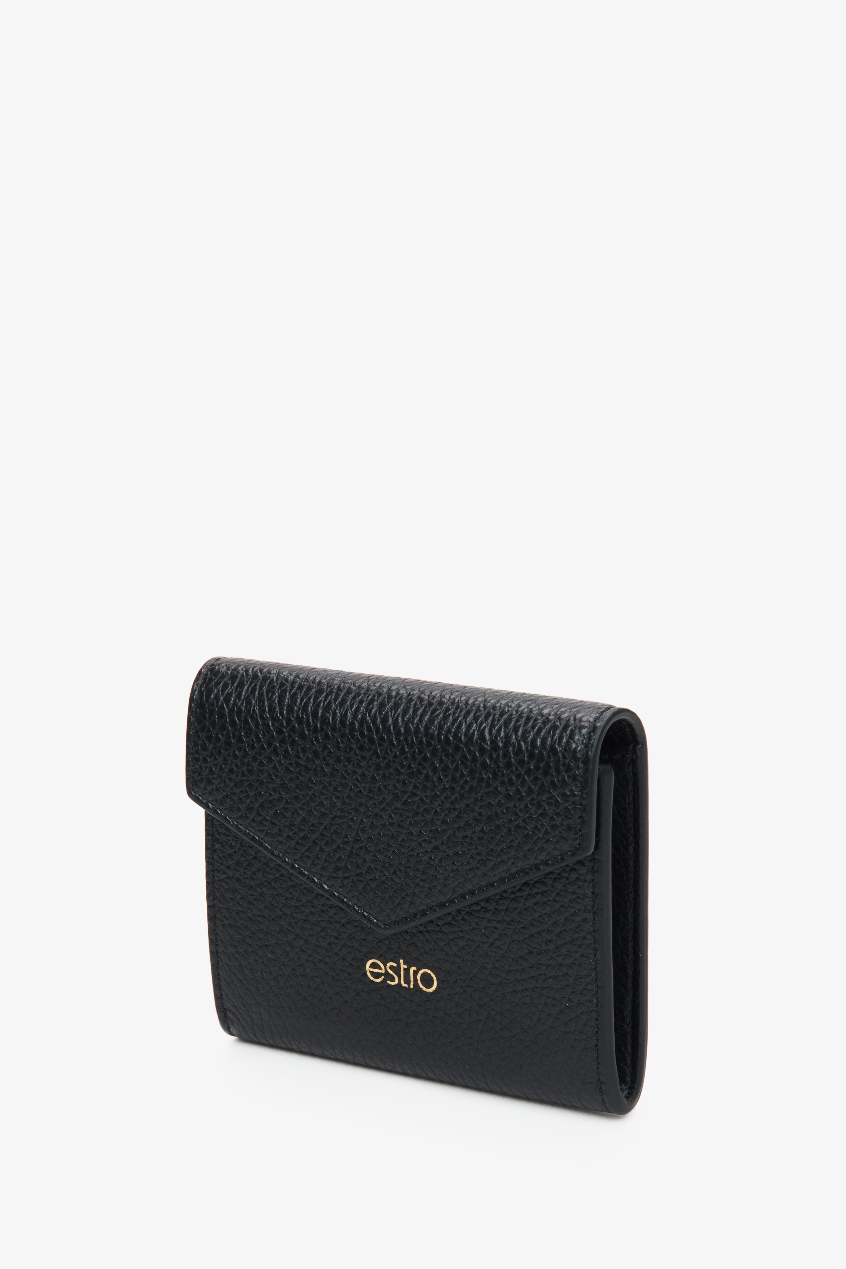 Estro black leather women's wallet.