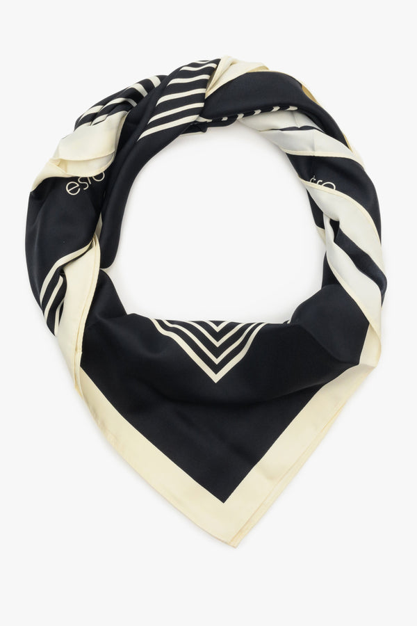 Women's Black & Beige Neckerchief Estro ER00113477.