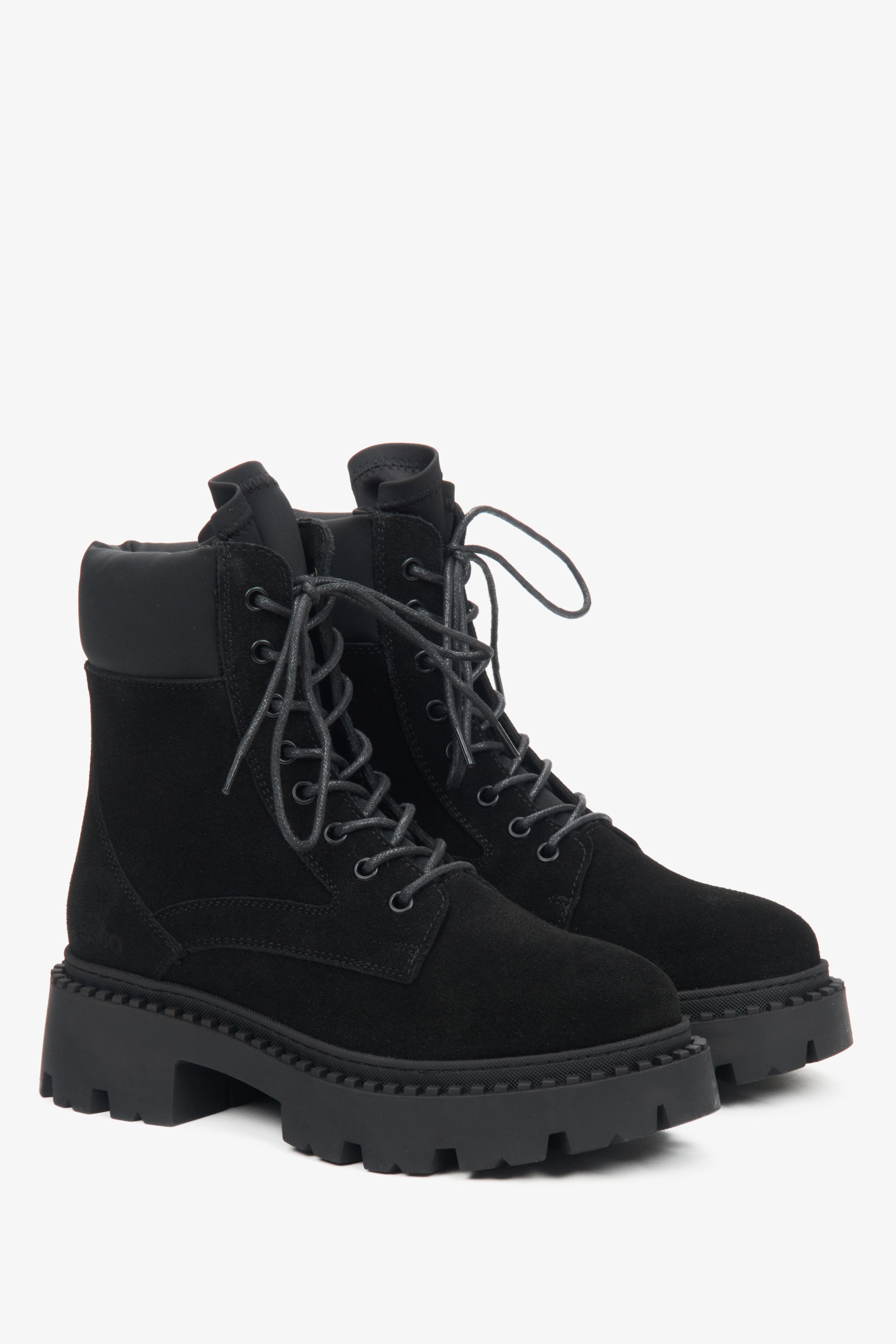 Velour women's ankle boots by Estro in black.