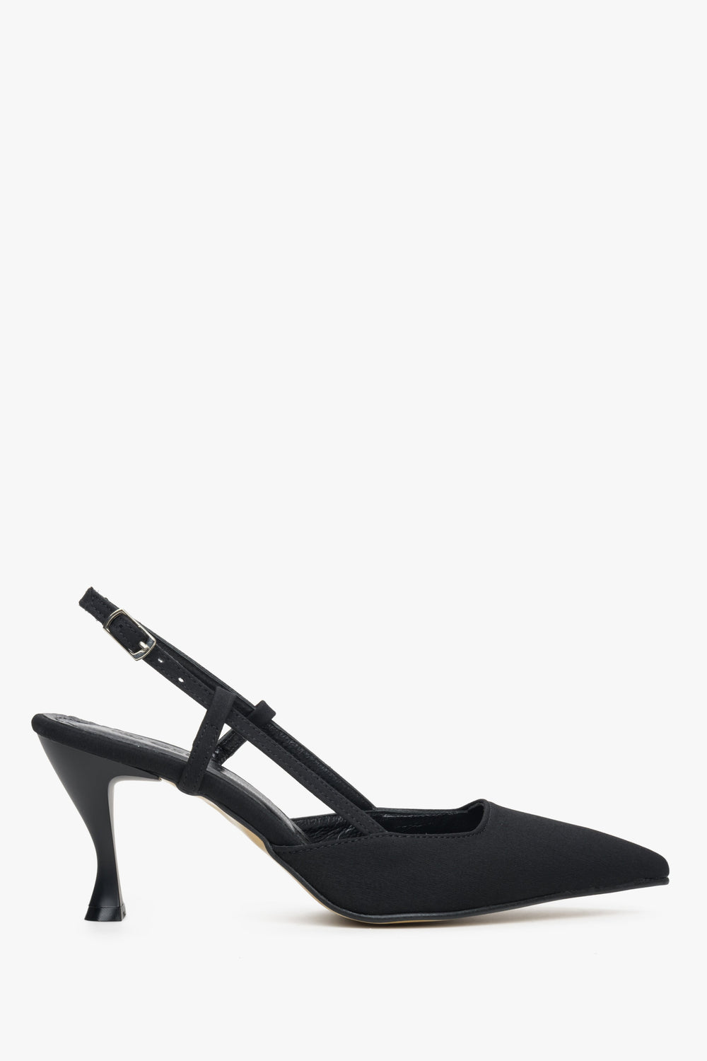 Black Women's Slingback Heels with Pointed Toe Estro ER00113266