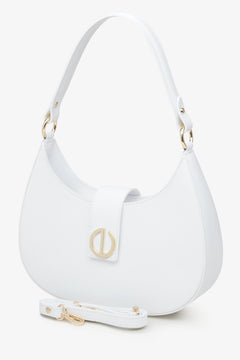 White Handbag made of Italian Genuine Leather Estro ER00115559.