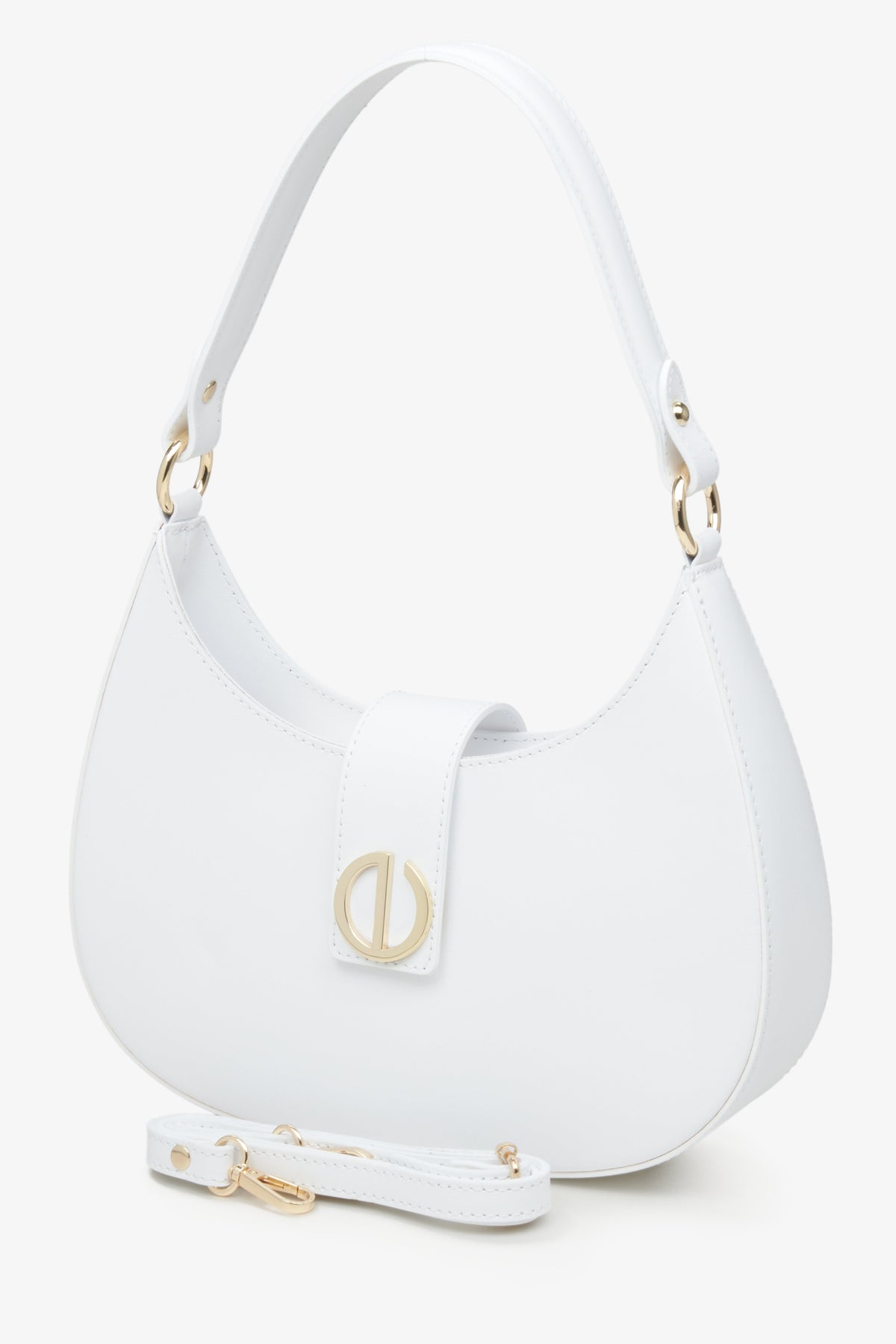 White Handbag made of Italian Genuine Leather Estro ER00115559.