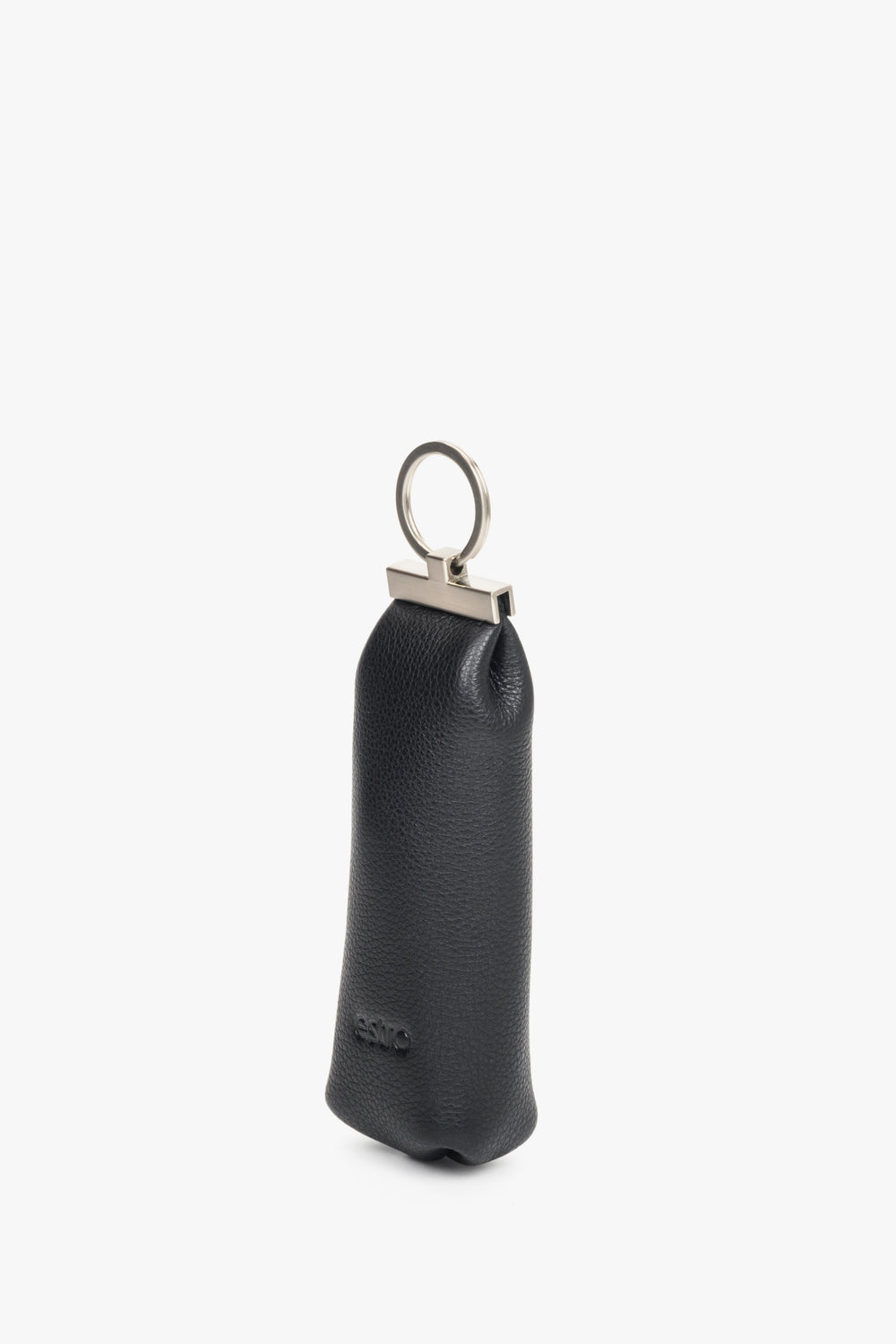 Black Keychain made of Genuine Leather Estro ER00111672.