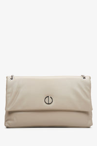 Women's Beige & Grey Chain Strap Handbag Estro ER00114984.