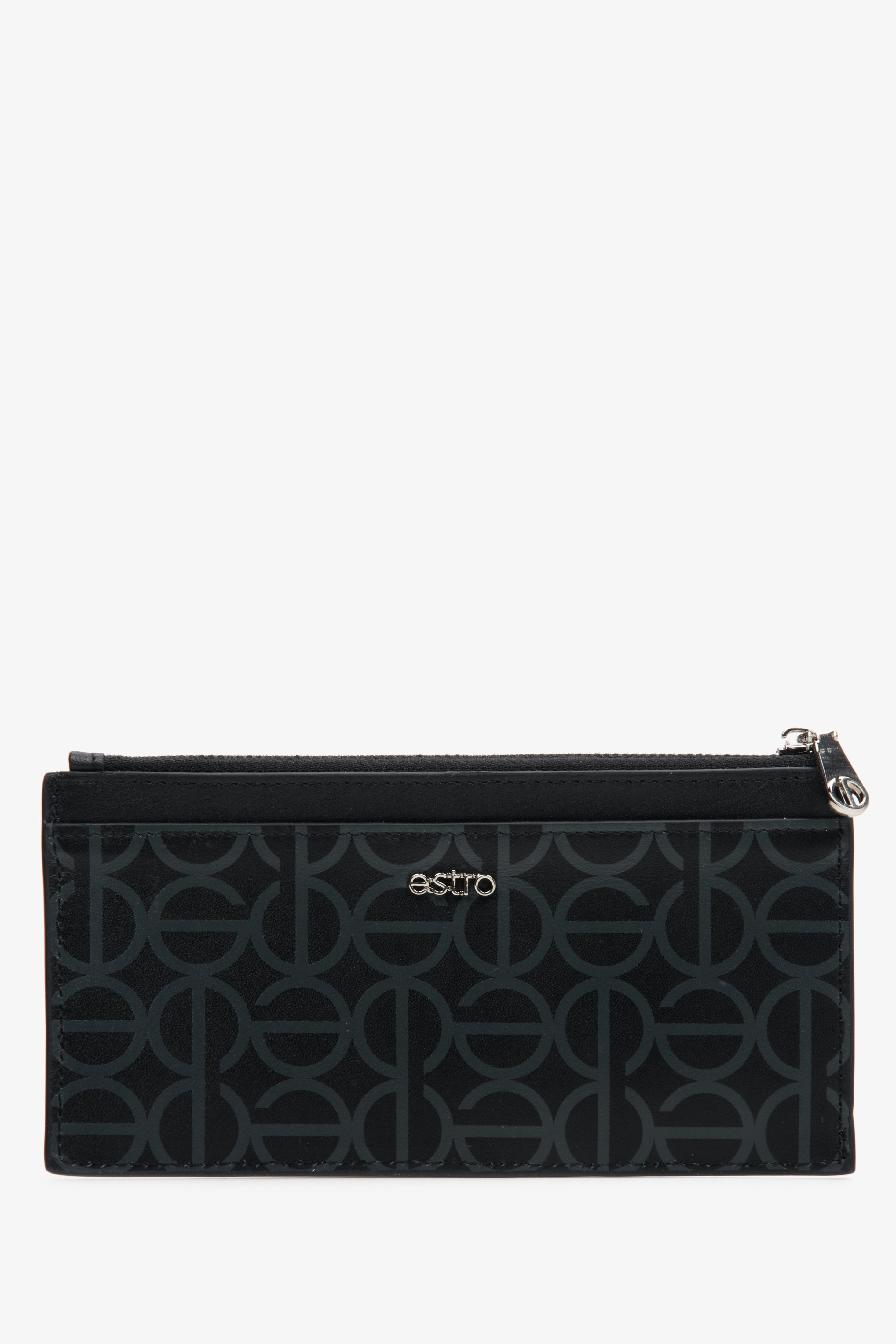 Women's Wristlet made of Genuine Leather in Black Estro ER00113652.