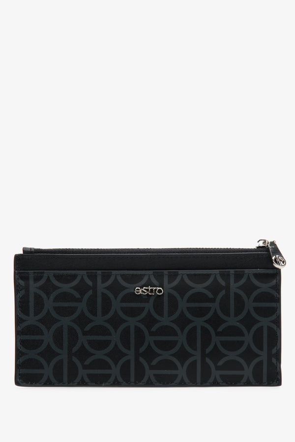 Women's Wristlet made of Genuine Leather in Black Estro ER00113652.