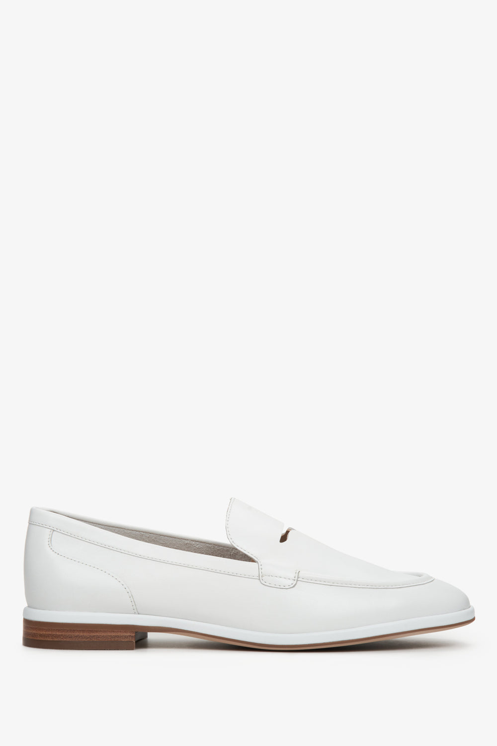 Women's White Moccasins made of Genuine Leather Estro ER00112782