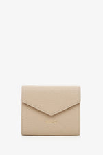 Women's Small Beige Wallet made of Genuine Italian Leather Estro ER00115024.