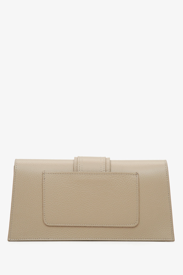 Women's sand beige bag Estro - reverse.